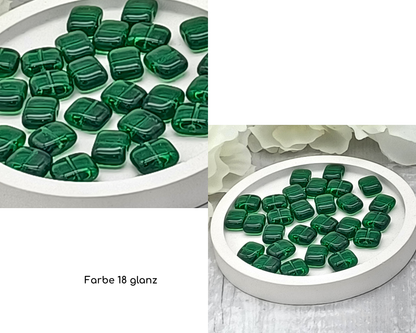 Plättchen Rechteck flach, glanz 10 Stück