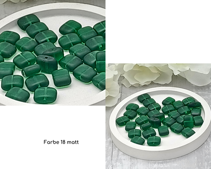 Plättchen Rechteck flach, matt 10 Stück