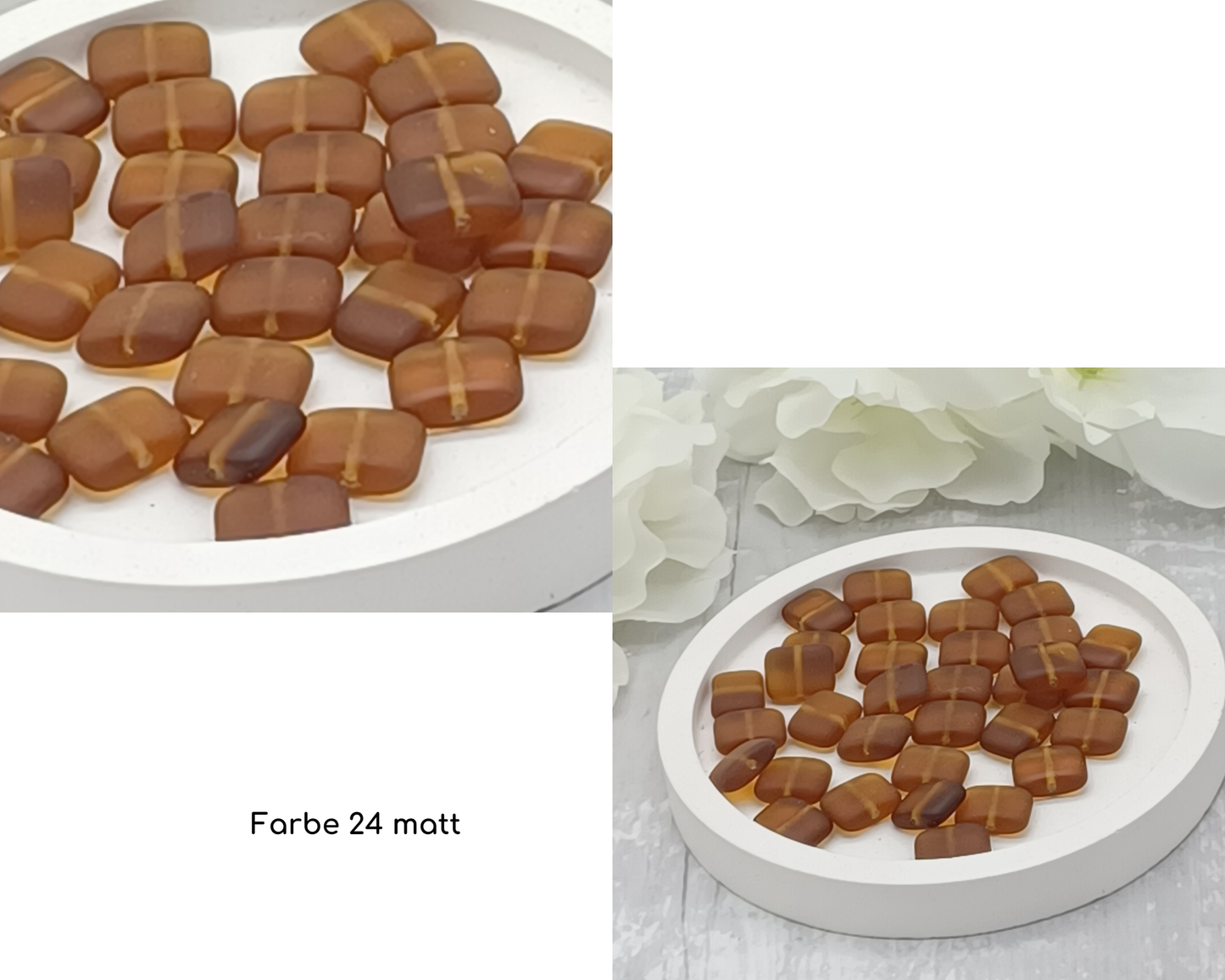 Plättchen Rechteck flach, matt 10 Stück