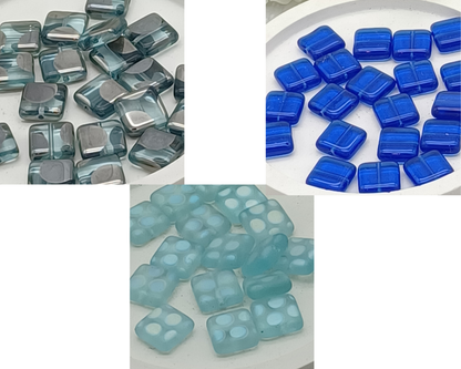 Plättchen Rechteck flach, AB beschichtet 10 Stück