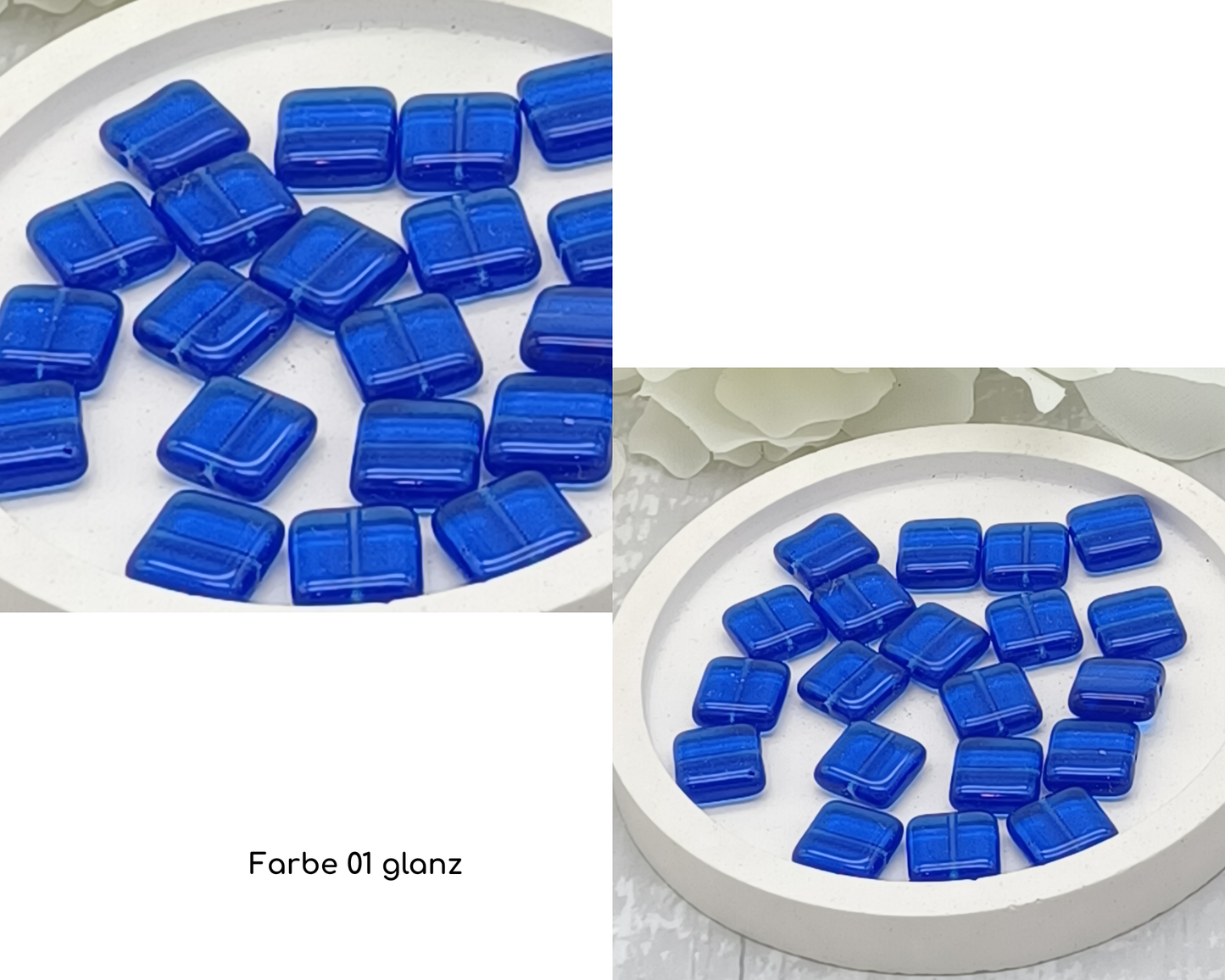 Plättchen Rechteck flach, AB beschichtet 10 Stück