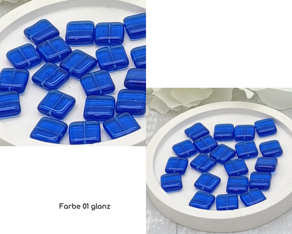 Plättchen Rechteck flach, AB beschichtet 10 Stück