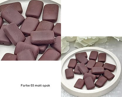 Plättchen Rechteck lang flach, opak 5 Stück