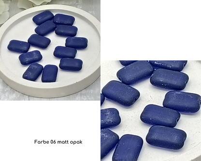 Plättchen Rechteck lang flach, opak 5 Stück