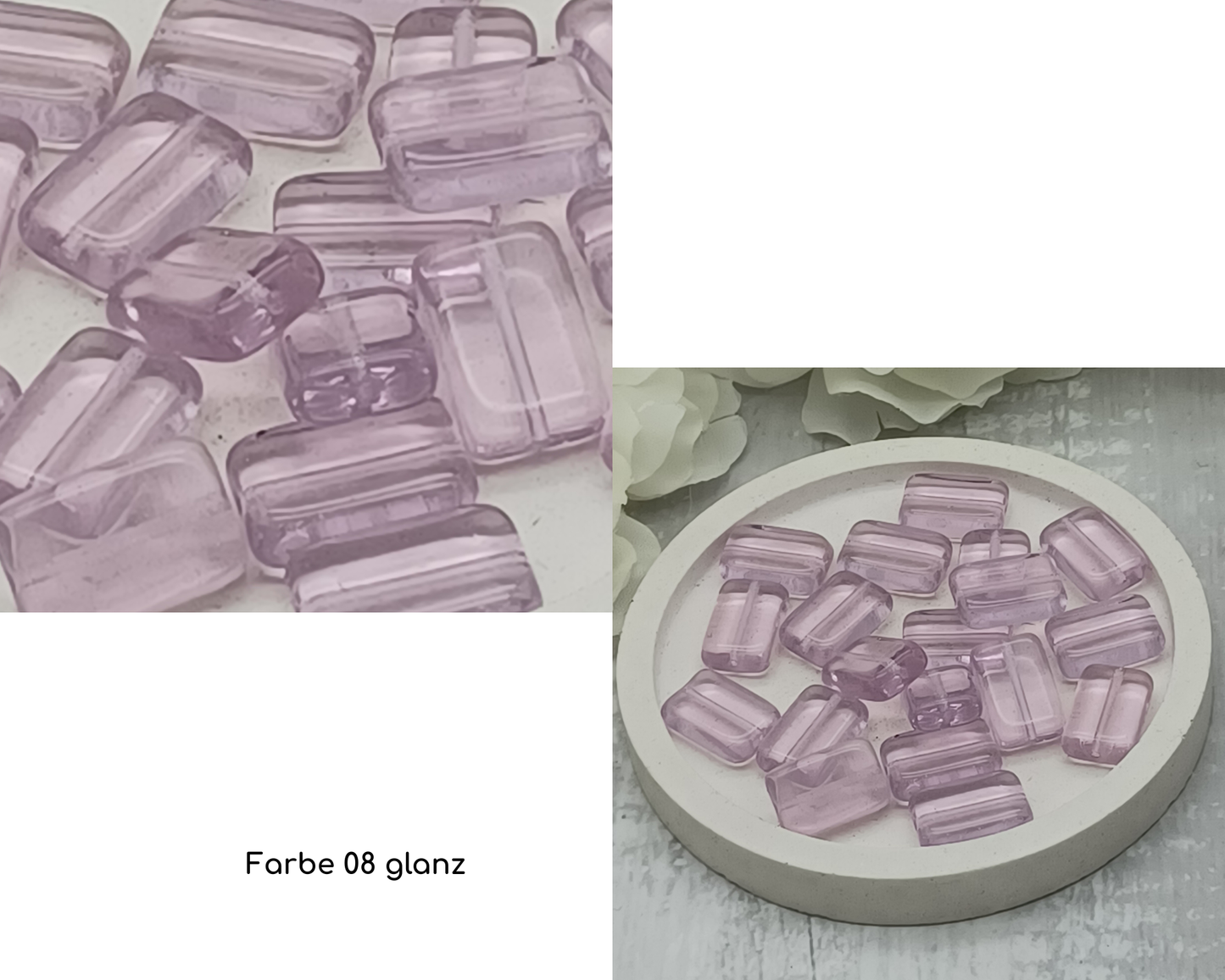 Plättchen Rechteck lang flach, 5 Stück