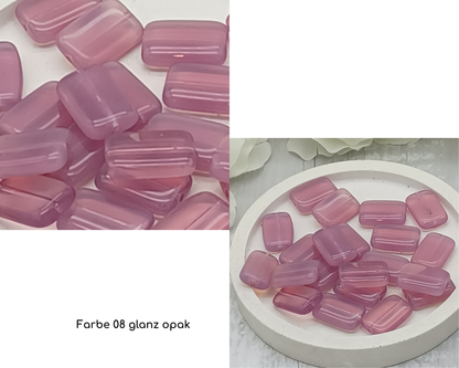 Plättchen Rechteck lang flach, opak 5 Stück