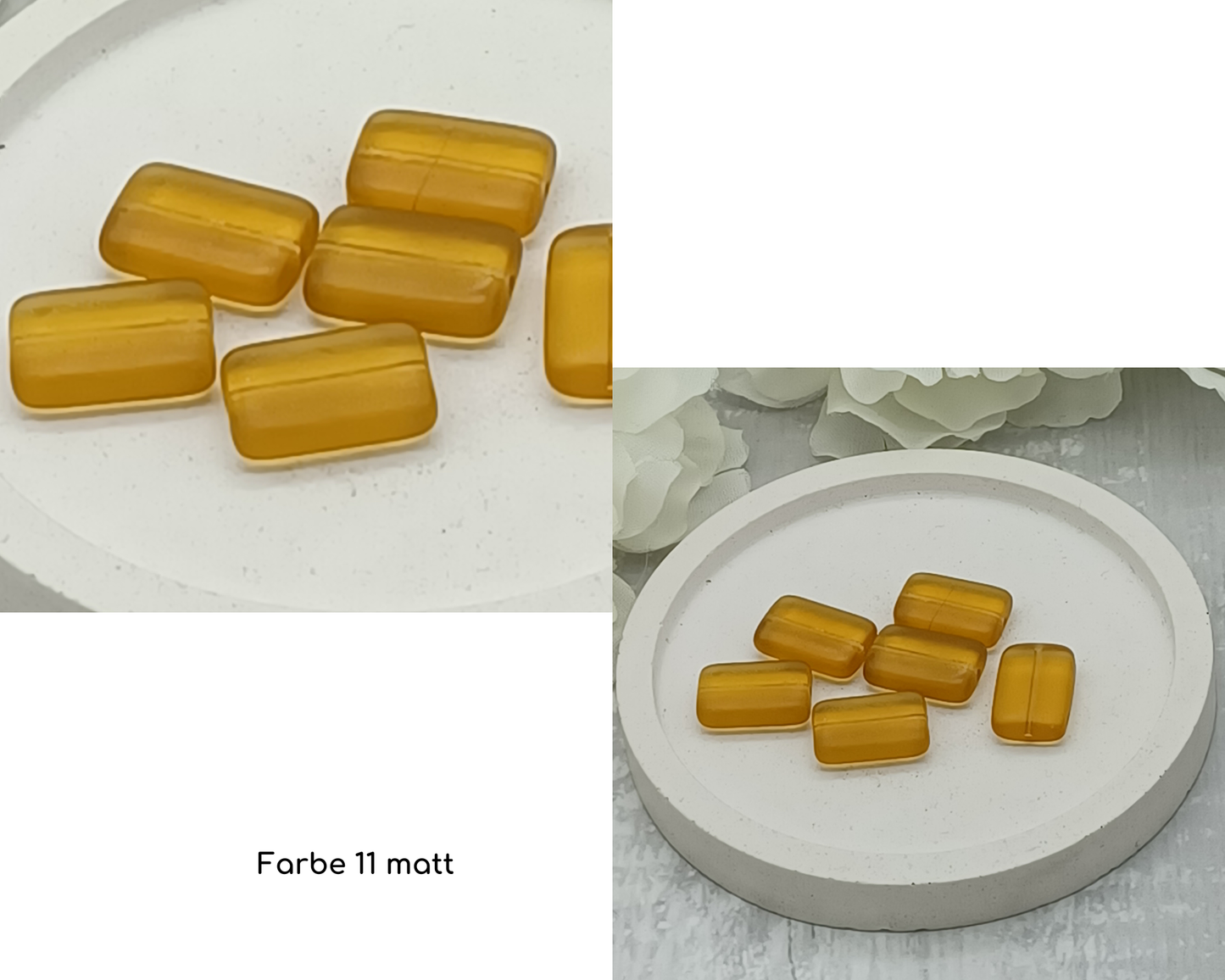 Plättchen Rechteck lang flach, 5 Stück