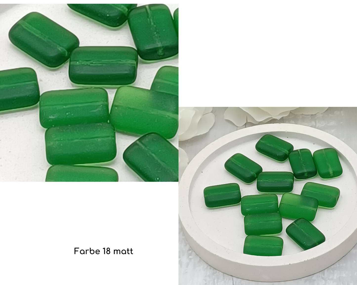 Plättchen Rechteck lang flach, 5 Stück