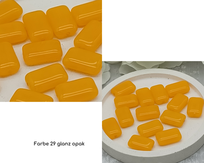 Plättchen Rechteck lang flach, opak 5 Stück