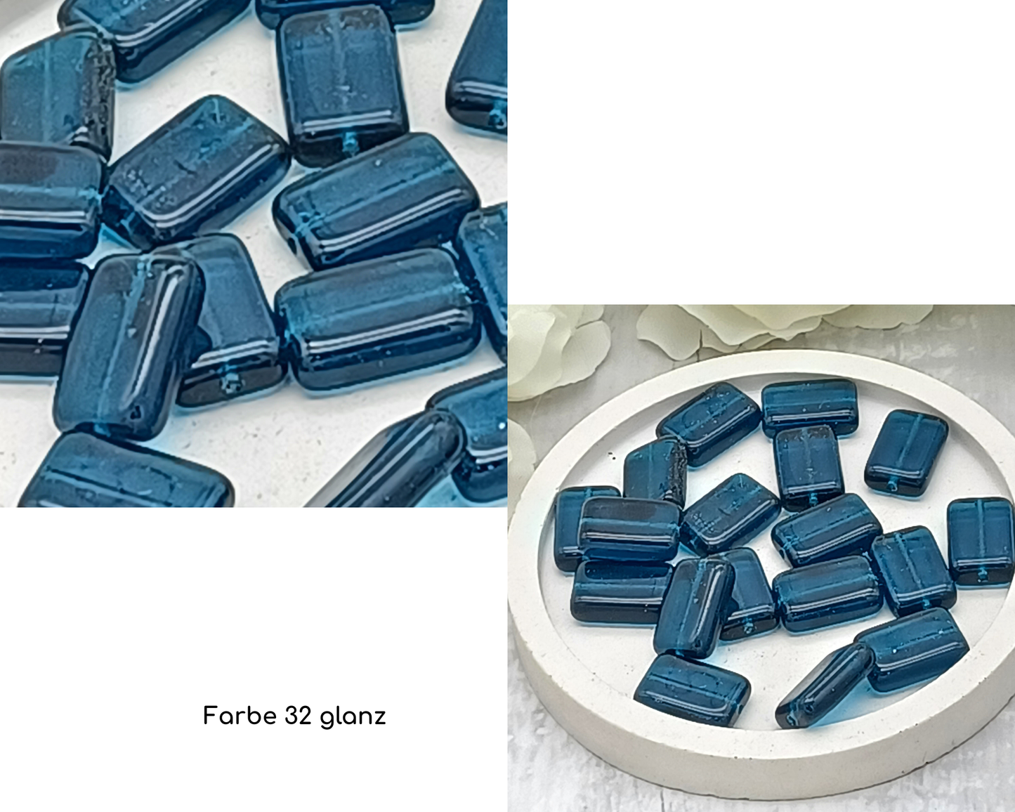 Plättchen Rechteck lang flach, 5 Stück