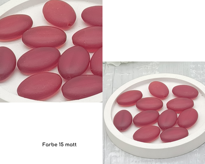 Plättchen, flach Oval, matt, 10 Stück