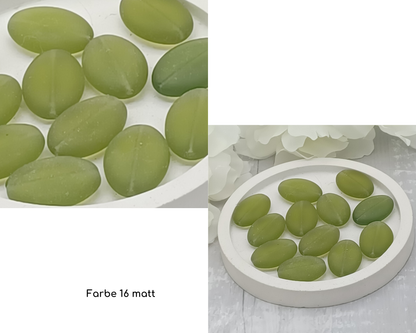 Plättchen, flach Oval, matt, 10 Stück