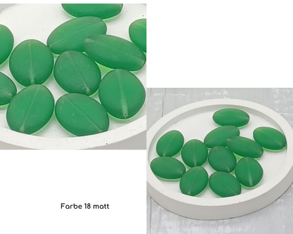 Plättchen, flach Oval, matt, 10 Stück