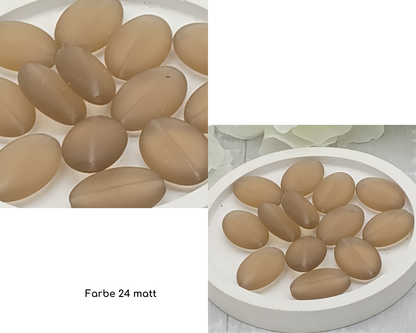 Plättchen, flach Oval, matt, 10 Stück