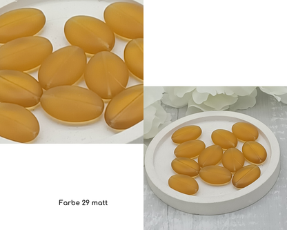 Plättchen, flach Oval, matt, 10 Stück