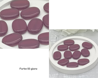 Plättchen, flach oval, glanz 10 Stück