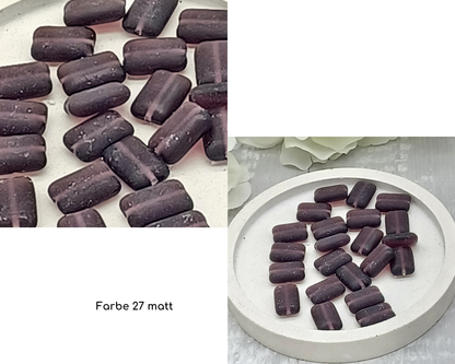 Plättchen klein, Rechteck, flach lang, matt und glanz, 10 Stück