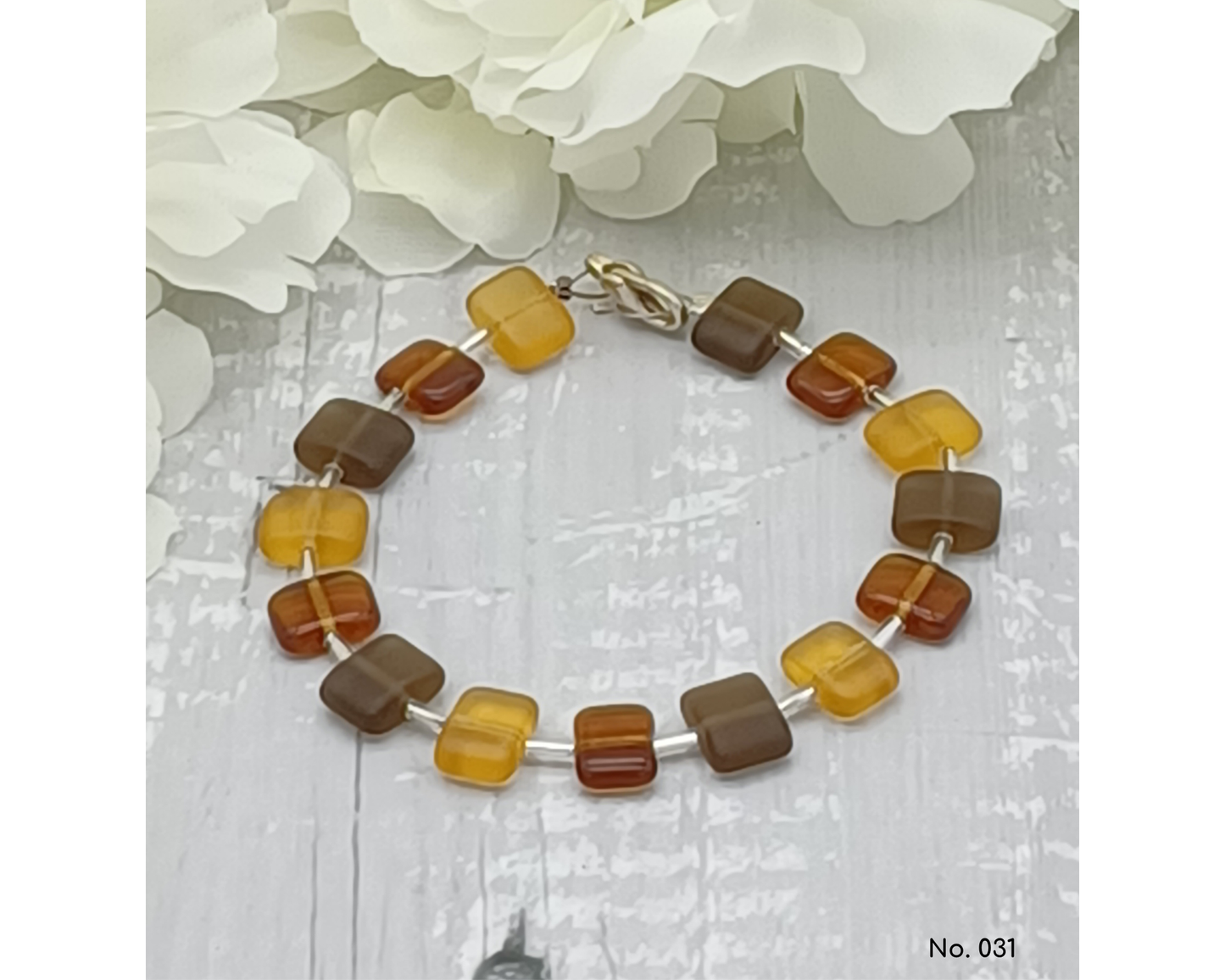 Armband Glasperlen böhmisch in Kissenform - Der Klassiker, Anna