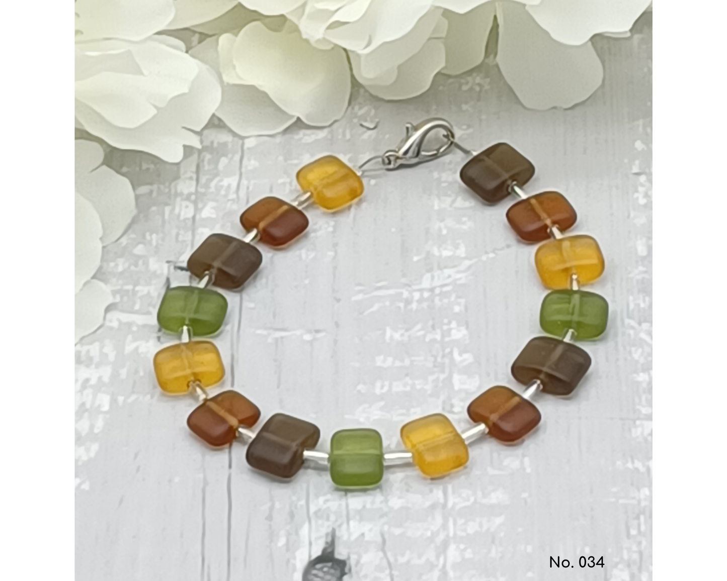 Armband Glasperlen böhmisch in Kissenform - Der Klassiker, Anna