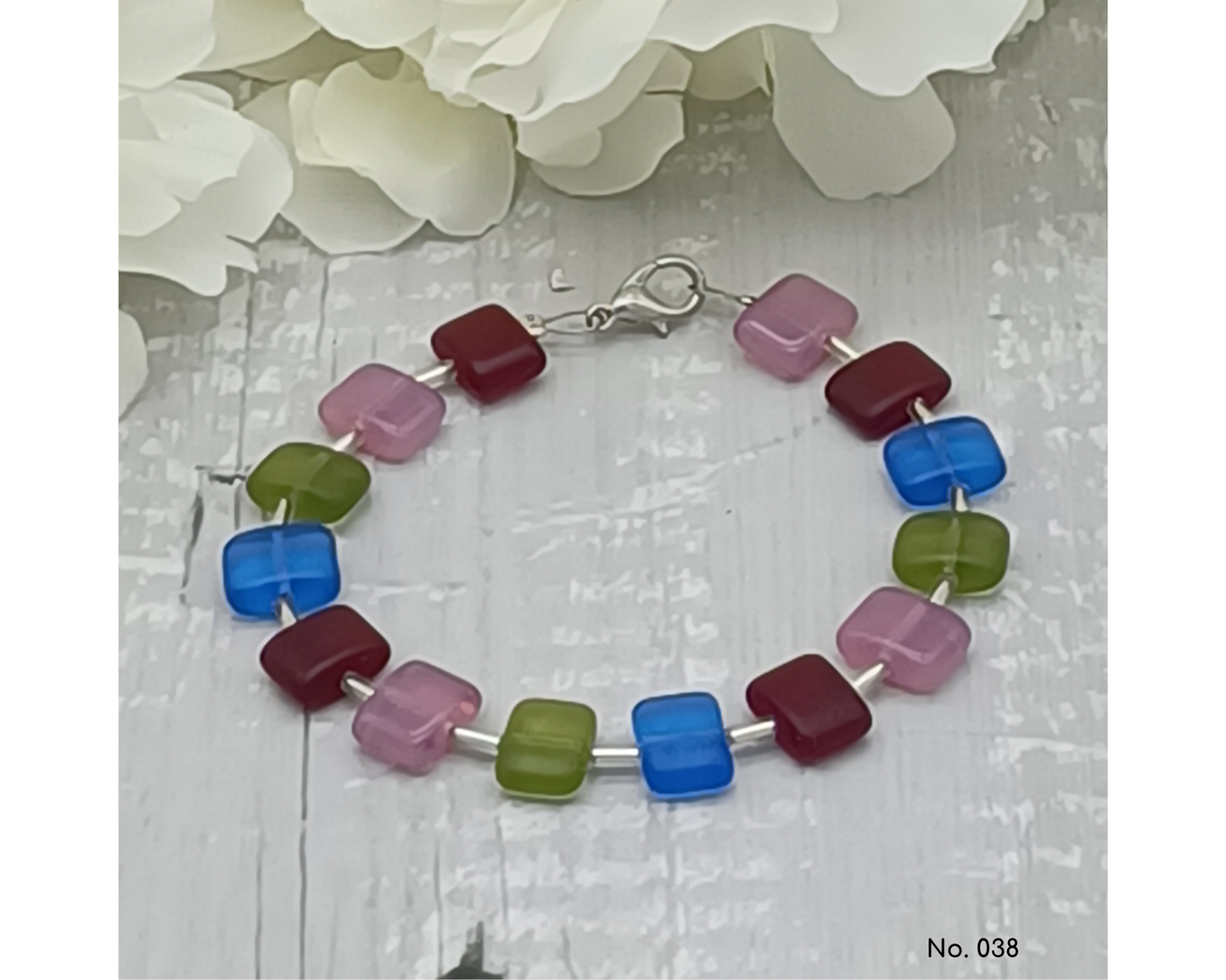 Armband Glasperlen böhmisch in Kissenform - Der Klassiker, Anna