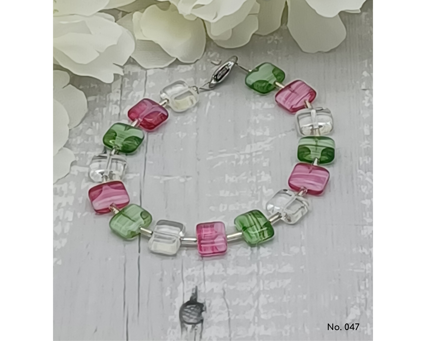 Armband Glasperlen böhmisch in Kissenform - Der Klassiker, Anna