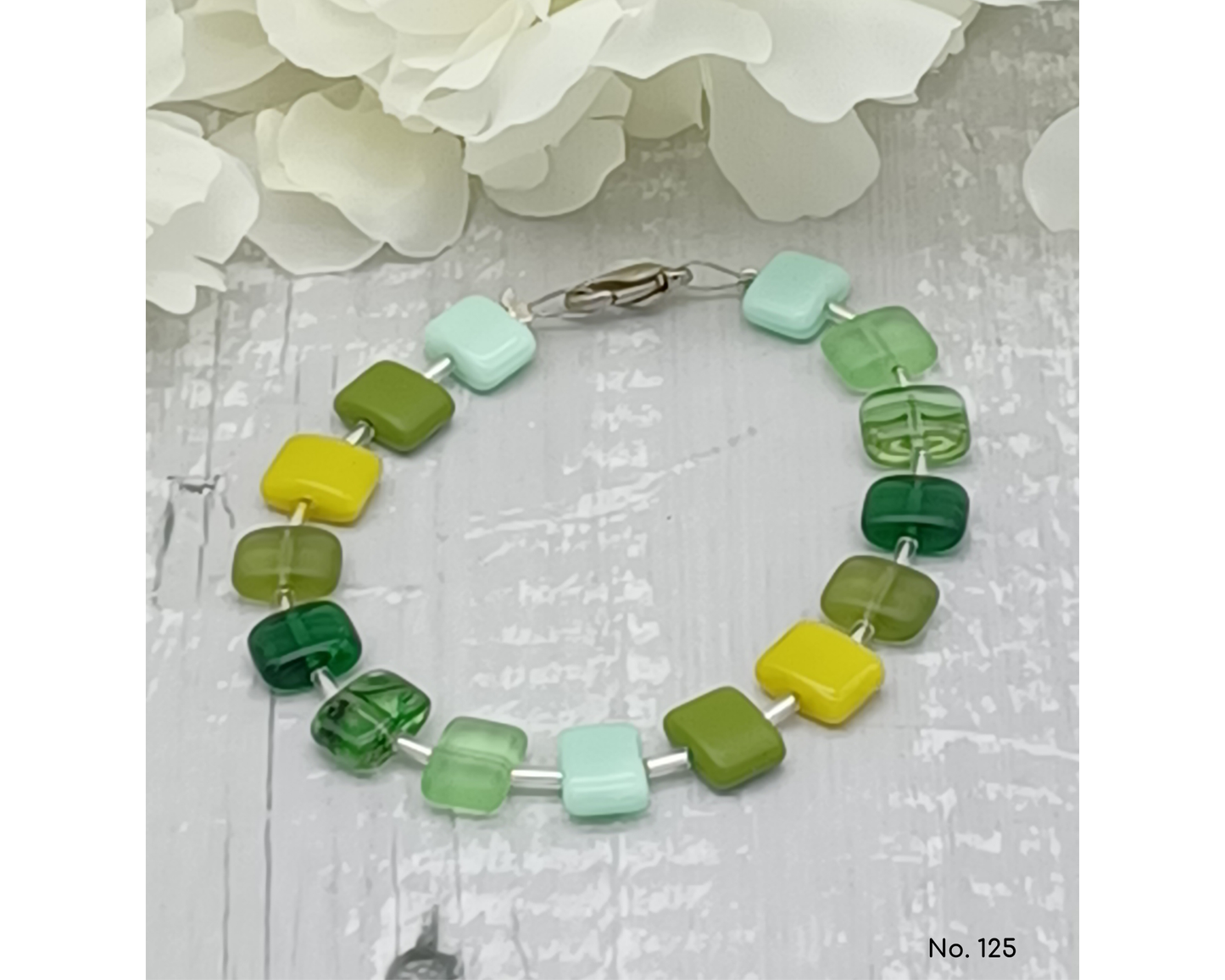 Armband Glasperlen böhmisch in Kissenform - Der Klassiker, Anna