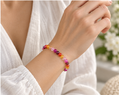 Armband Glasperlen facettierte, Mia