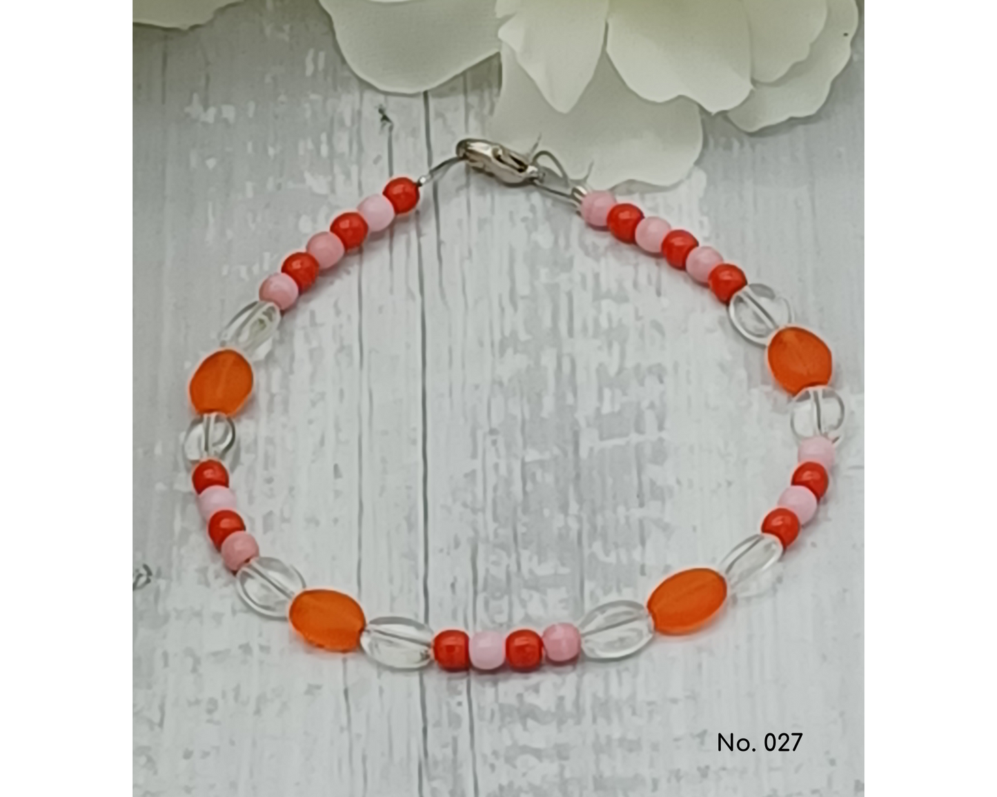Armband Glasperlen Perlen und Bohnenform- Tina