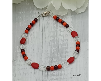 Armband Glasperlen Perlen und Bohnenform- Tina