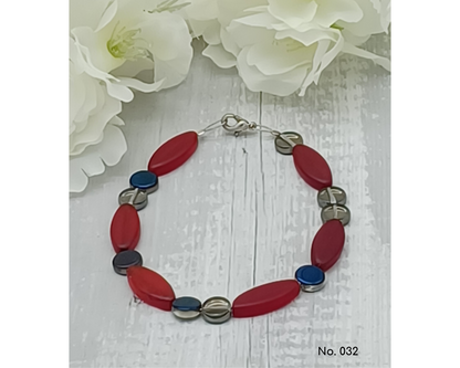 Armband Glasperlen, in ovaler Form Stella