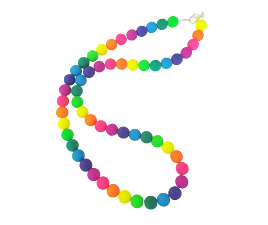 [perleperle] - Halskette Neon- Böhmische Glasperlen als Neonperlen - Farbe bunt - Kette - [handgefertigter Modeschmuck]